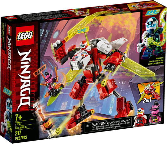 LEGO 71707 Kai's Mech Jet Plane & Ninja Mech - 2in1 Toy - Auzzistore