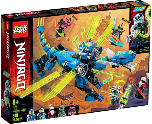 LEGO 71711 Jay's Cyber Dragon Ninja Mech Playset - Auzzistore