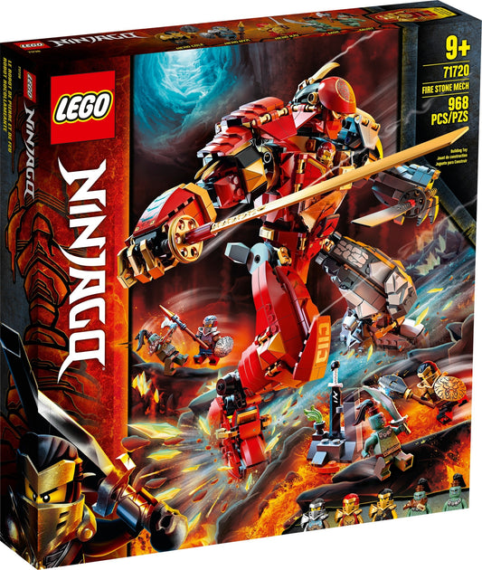LEGO 71720 Fire Stone Mech Ninja Toy with 5 Minifigures - Auzzistore