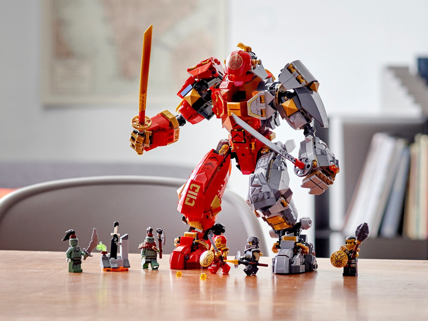 LEGO 71720 Fire Stone Mech Ninja Toy with 5 Minifigures