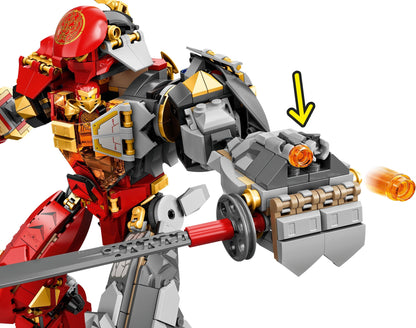 LEGO 71720 Fire Stone Mech Ninja Toy with 5 Minifigures
