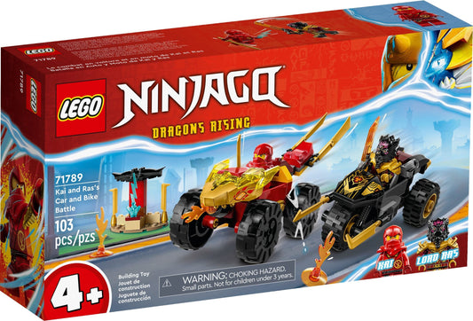 LEGO 71789 Kai and Ras’s Car and Bike Battle – NINJAGO Action Set - Auzzistore