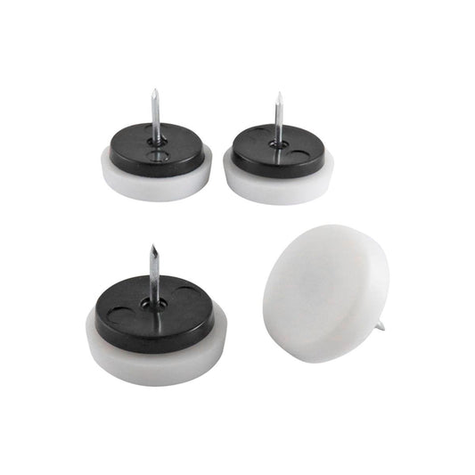 Surface Gard 29mm White Plastic Cushioned Glide 4 Pack - Floor Protection - Auzzistore