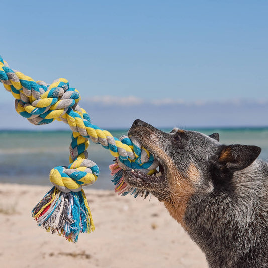 Happy Tails XL Rope Tug Toy - 56cm - Durable Thick Rope for Large Dogs – view 2