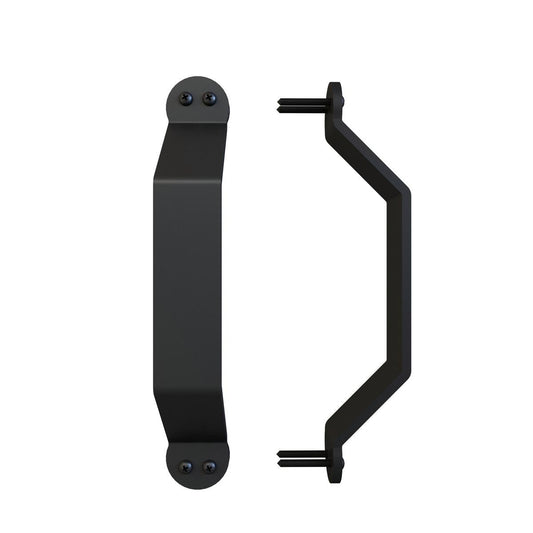 Rolltrak Barn Door Raised Handle - Black Matte - 32mm - Steel - Easy Install - Auzzistore