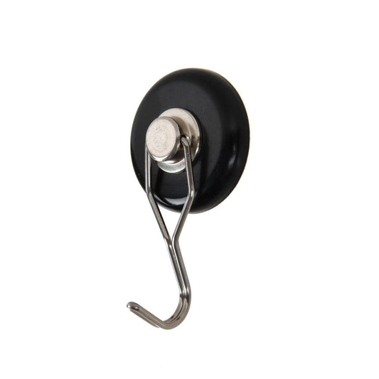 Trojan Magnetic Hook - 1.5kg Capacity - 360° Swivel - Black