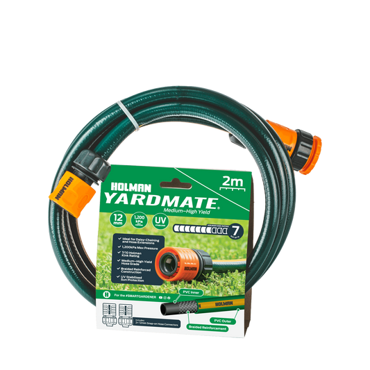 Holman Garden Hose - 12mm x 2m - PVC - Kink Resistant - Auzzistore