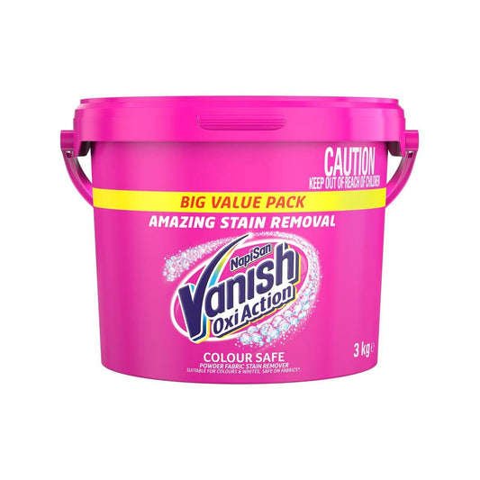 Vanish Napisan Oxiaction Fabric Stain Remover Powder - 3kg - Effective for Cold Washes