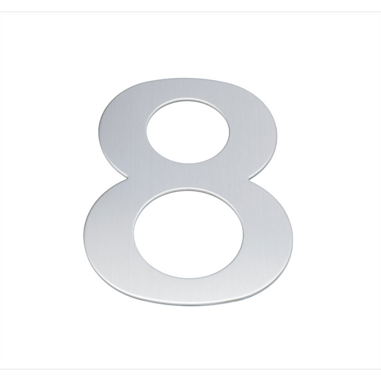 Sandleford 200mm Stainless Steel House Number 8 - Weather-Resistant