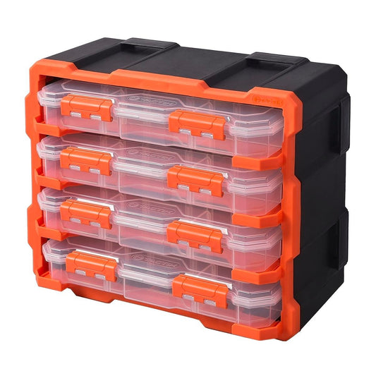 Tactix Storage Tower - 4 Boxes - Polypropylene - Modular - Wall Mountable - Auzzistore