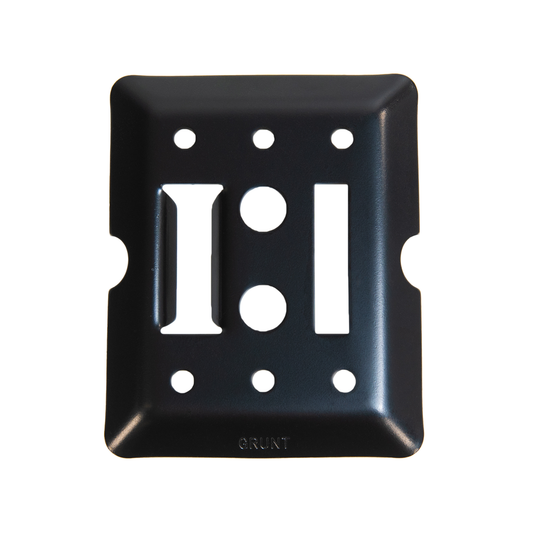 Grunt E Track Versatile Fixing Plate - 130mm x 14mm x 160mm - Black - 550kg Capacity - Auzzistore