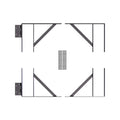 Peak Products 1500mm Black Matte Heavy-Duty Steel Fence Gate Assembly Bracket Kit - To Suit 750mm Gates