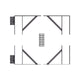 Peak Products 1500mm Black Matte Heavy-Duty Steel Fence Gate Assembly Bracket Kit - To Suit 750mm Gates
