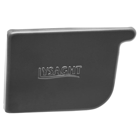 Colorbond 115mm LH Quad Gutter Stop End - Woodland Grey - Neat Finish - Auzzistore