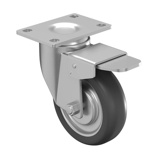Rack It PRO Castors Set - 4 Pack - Black Powder Coated Steel - With Brakes