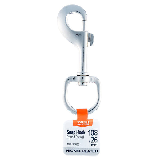 Taskmaster Snap Hook 108 x 26mm Nickel Plated - Durable - Versatile - Auzzistore