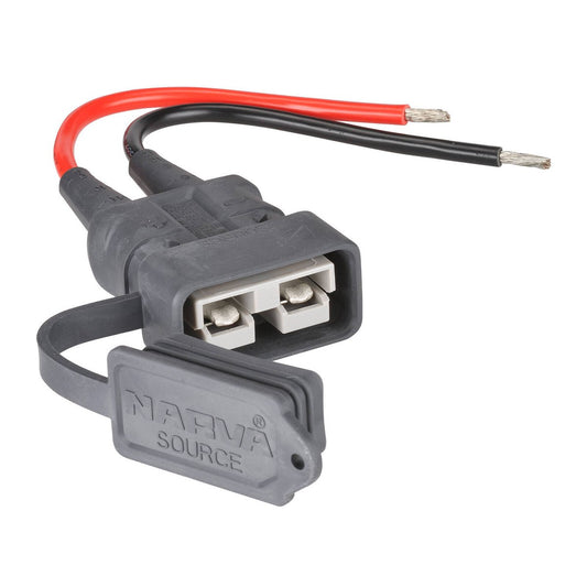 Narva Grey Weatherproof Source Cover - 50A Heavy Duty Connector - IP64 - 155mm x 30mm x 90mm – view 2