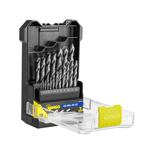 Kango 19 Piece HSS Drill Bit Set - 1mm to 10mm - Precision Drilling – view 2 - Auzzistore