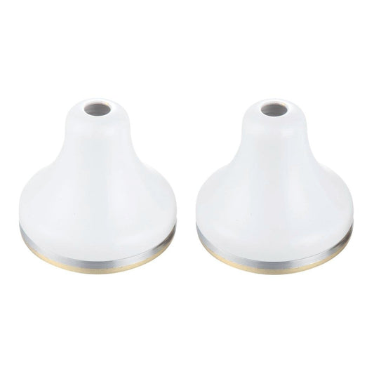 Shaw Mason Wall Flange - 65mm x 65mm - Brass - White - 2 Pack - Auzzistore