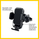 Antsig 2 in 1 Car Phone Mount - Adjustable Cradle - Suction & Vent Mount - 4" to 7"