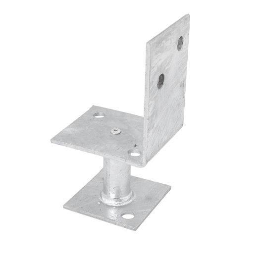 Pryda 65mm M10 Half Stirrup Post Anchor - Galvanised Steel - Durable Termite Protection – view 2 - Auzzistore