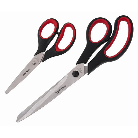 Trojan General Purpose Scissors - 155mm & 250mm - Stainless Steel - DIY Use - Auzzistore