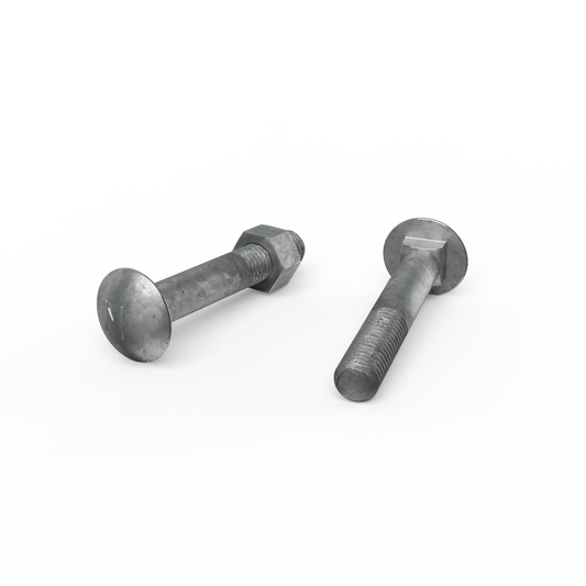 Zenith M12 x 75mm Hot Dip Galvanised Cup Head Bolts Nuts Each - Auzzistore