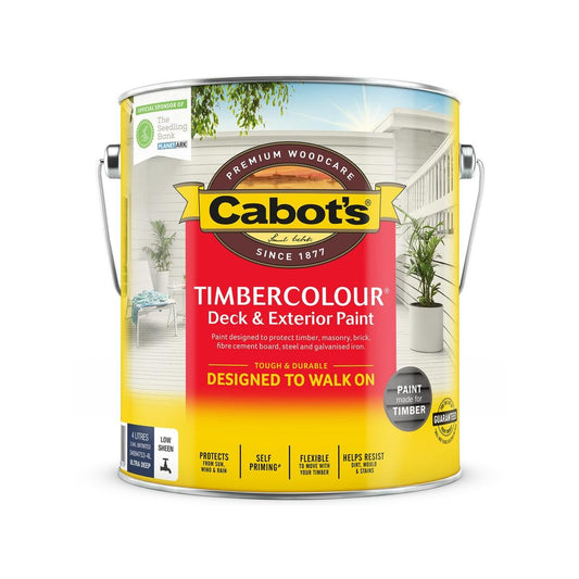 Cabot S Deck and Exterior Paint - 4L - Ultra Deep Base - Water Based - Self-Priming - Auzzistore