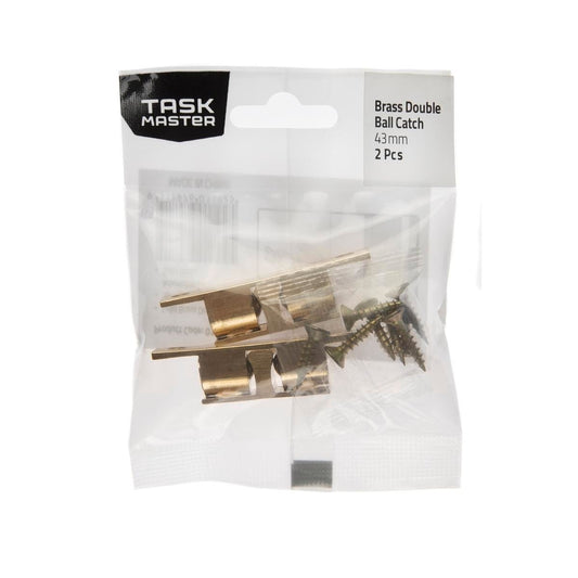 Taskmaster Double Ball Catch - 43mm - Solid Brass - 2 Pack - Durable - Auzzistore