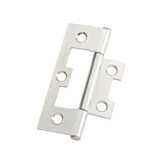 Lane 50mm Zinc Plated Easy Fit Flat Fixed Pin Hinge - 20 Box - Auzzistore