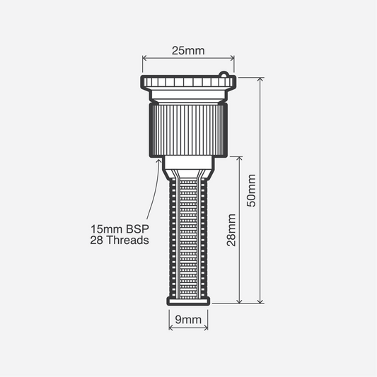 Holman Adjustable Nozzle - 3.0m - Plastic - Full Arc Adjustment – view 2 - Auzzistore