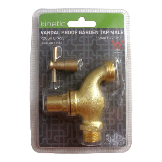 Kinetic Brass Male Vandal Proof Garden Tap 15mm - Lead Free - Durable – view 2 - Auzzistore
