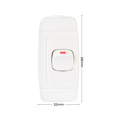 Deta Cordline Switch - Double Pole - 32mm Polycarbonate - Durable Design
