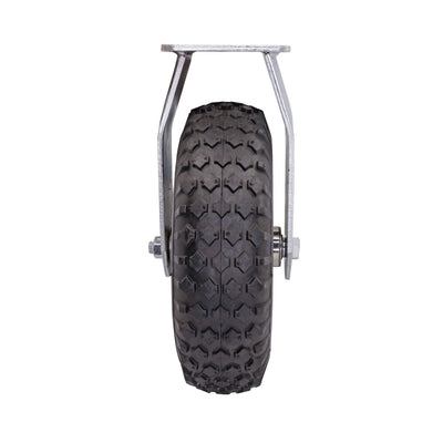 Easyroll Pneumatic Castor 260mm Black Steel 140kg Load Capacity