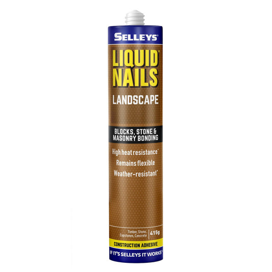 Selleys Liquid Nails 415g Landscape Stone Concrete Adhesive - Silicone Polymer - Weather Resistant - High Strength