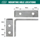 Carinya Galvanised Angle Bracket 75 x 50mm 4 Pack - Silver
