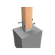 Vuepro Bolt Down Post Support - 90mm - Galvanised - Easy Install