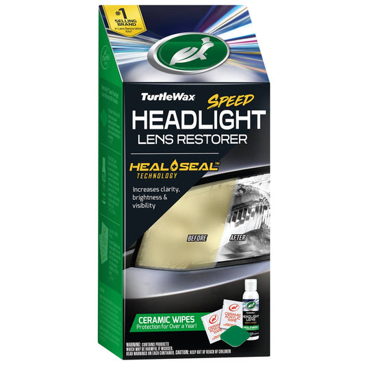 Turtle Wax Speed Headlight Lens Restorer Kit - 76mm x 167mm x 48mm - Clarity & Protection - Auzzistore