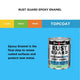 White Knight Rust Guard 1L Accent Gloss Epoxy Enamel Paint - UV-Resistant - Durable Coating