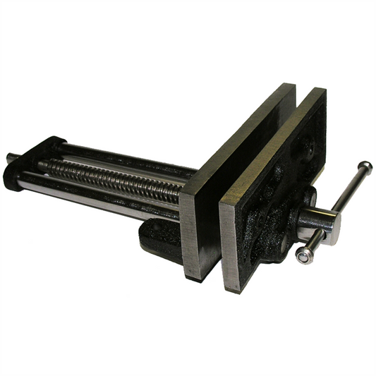 Craftright 175mm Wood Working Vice - Heavy-Duty Cast Iron - Black