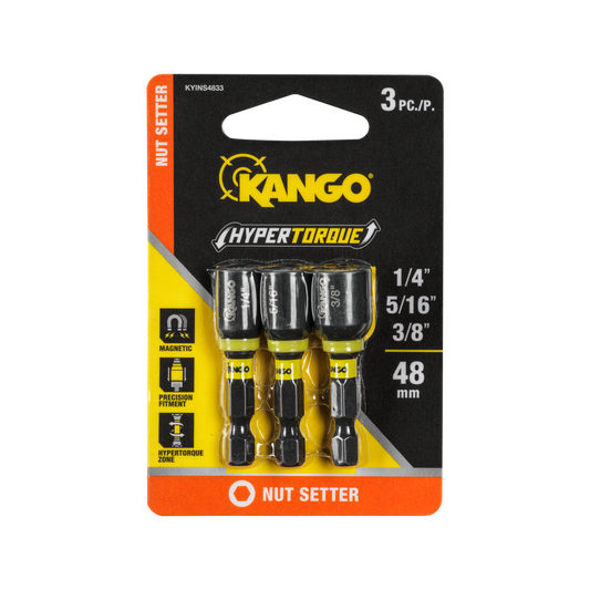 Kango 48mm Hypertorque Nut Setter 3 Pack - 1/4", 5/16", 1/2" - Precision Fitment - Auzzistore