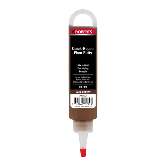 Roberts Quick Repair Floor Putty - Acrylic - Dark Brown - 88ml - Fast Drying - Auzzistore