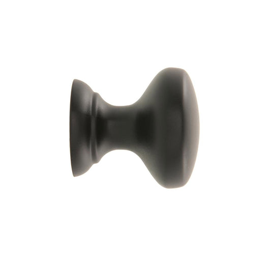 Prestige 25mm Black Hampton Knob - Zinc Alloy - Matte Finish - 6 Pack