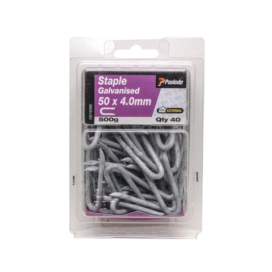 Paslode Staple Nails 50 x 4mm Galvanised Steel 40 Pack Durable - Auzzistore
