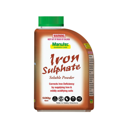 Manutec Iron Sulphate 500g Soluble Crystals - Corrects Iron Deficiency - Auzzistore