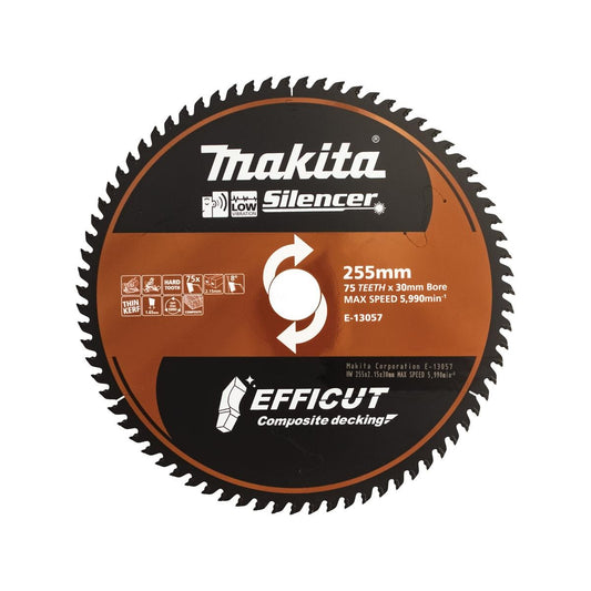 Makita 255mm Efficut Composite TCT Saw Blades - Durable Cutting Efficiency
