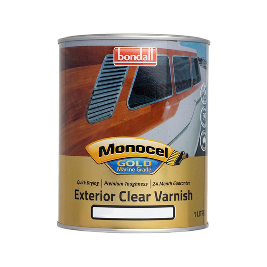 Bondall Gloss Monocel Gold Marine Varnish 1L Polyurethane UV Resistant - Auzzistore