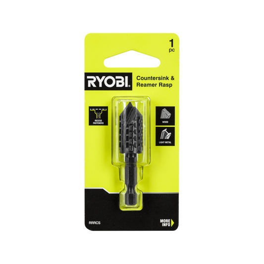 Ryobi Countersink Reamer Wood Rasp - 115mm x 55mm x 16mm - Black - Steel - Auzzistore