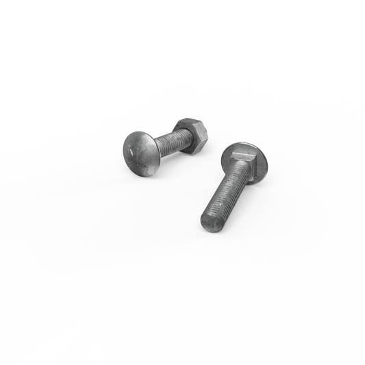 Zenith M8 x 40mm Hot Dip Galvanised Cup Head Bolts Nuts 25 Pack - Grey – view 2 - Auzzistore
