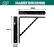 Carinya Black Heavy Duty Studio Stayed Bracket 150mm Steel 125kg